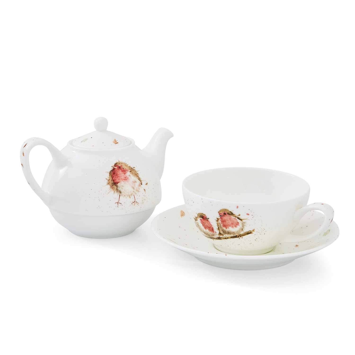 Wrendale Designs Tea for One Cup & Saucer - Robin image number null